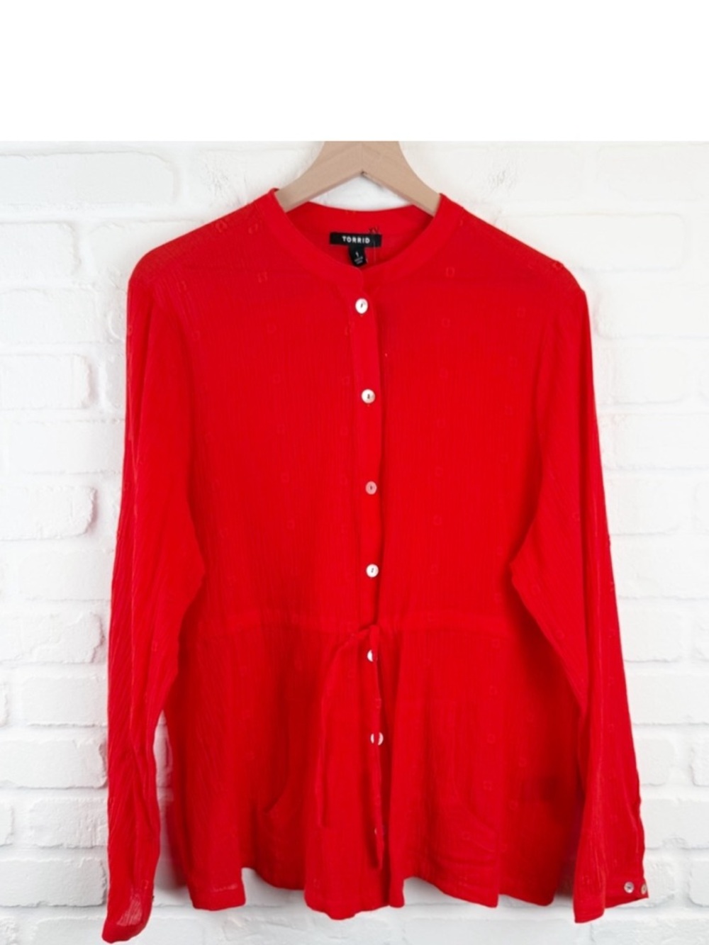 NWOT Torrid Crinkle Button Front with Tie Waist, 1X